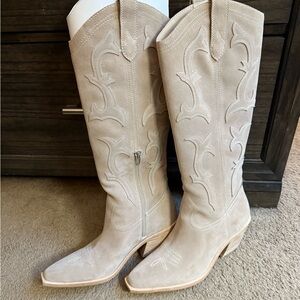 Dolce Vita Beige Cowboy Boots